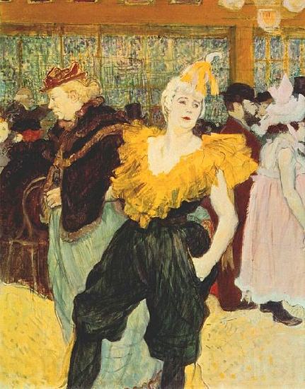 Henri de toulouse-lautrec Klaunka Cha  ao v Moulin Rouge Norge oil painting art